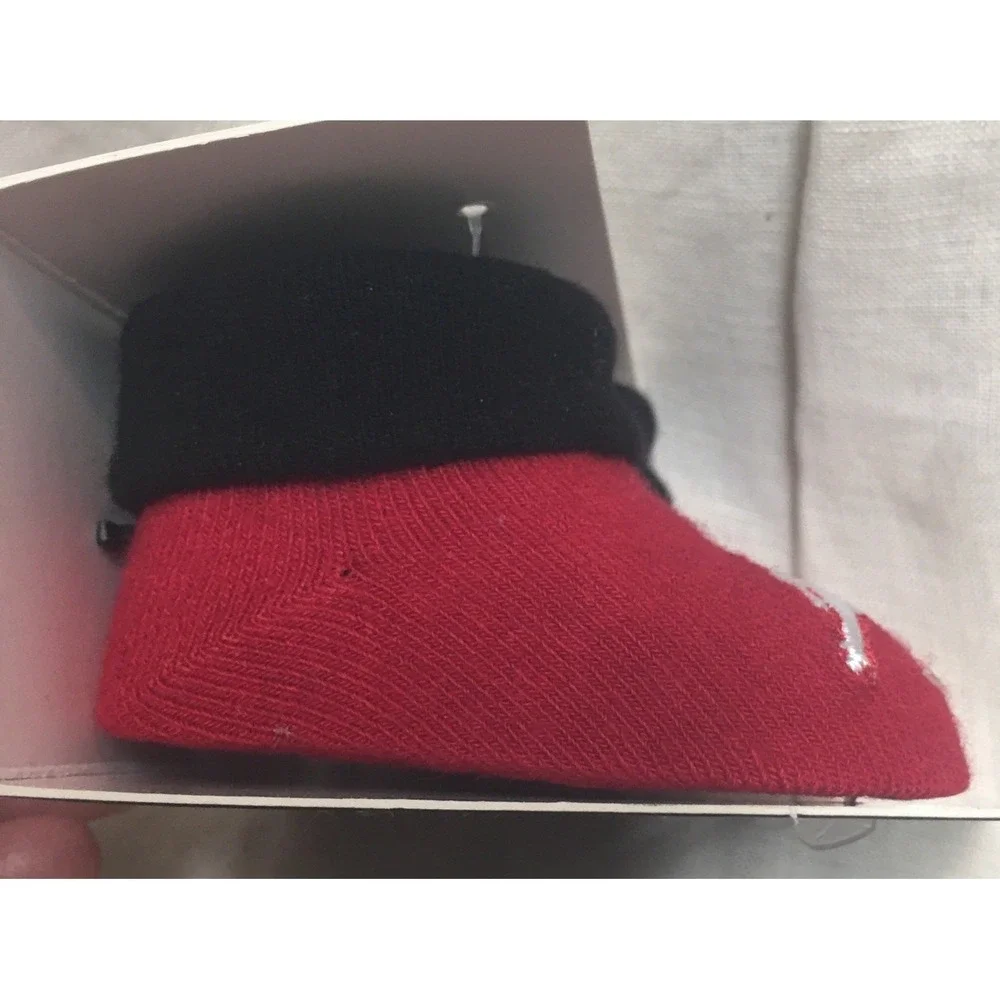New Jordan Newborn Booties‎ 0-6 Months Red Black White Jumpman Logo